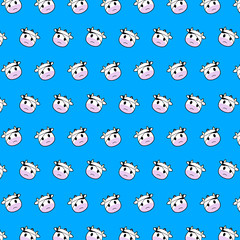 Cow - emoji pattern 69