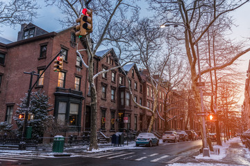 Christmas decorated houses in Brooklyn