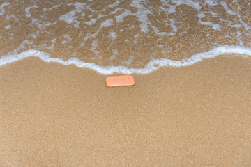 Surf Washing up on the Beach with Single Tile
