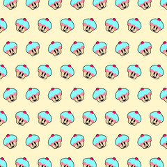 Cupcake - emoji pattern 05
