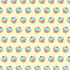 Cupcake - emoji pattern 11