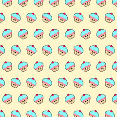 Cupcake - emoji pattern 16