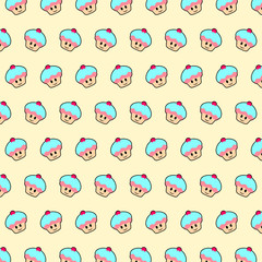 Cupcake - emoji pattern 19