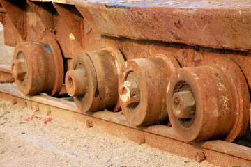 oxidation rust rail wheels