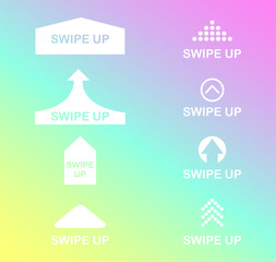 swipe up vector. swipe up set instagram stories  vector. Instagram stories icon. Instagram stories  swipe button