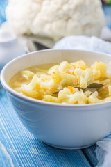 Fresh cauliflower soup.
