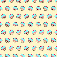 Cupcake - emoji pattern 50