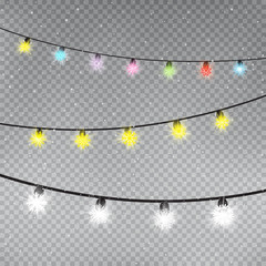 Christmas color snowflake lamps template