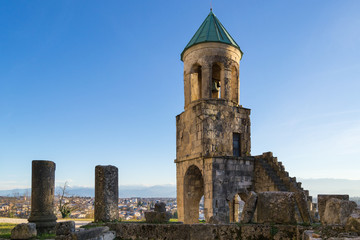 Fototapeta na wymiar The Bell Tower of the Bagrati Cathedral of Kutaisi, Georgia