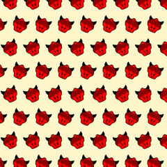 Fototapeta na wymiar Cupcake - emoji pattern 79