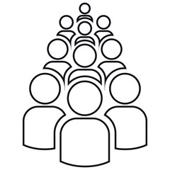 Group of outlines of ten people