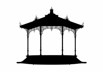 Shadow of a bandstand - obrazy, fototapety, plakaty
