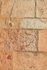 Old Stone Wall Background of a medieval Church, Spain