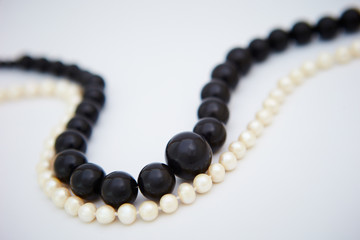 black and white necklace