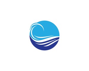 Water wave logo illustration