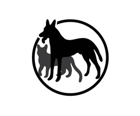 Dog and Cat Logo, art vector design