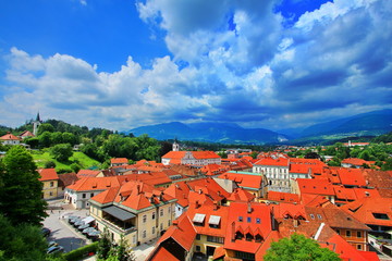 The town of Kamnik, Slovenia