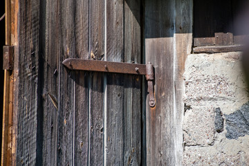 old wooden countryside house architecture details