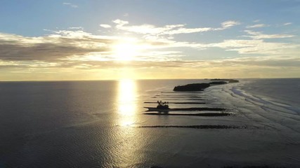 This is an aerial footage of a Pacific island. It shows Majuro, Marshall Islands, which is located in Micronesia.
