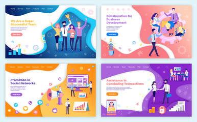 Obraz premium Successful Team Collaboration and Business Vector