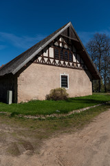 Fototapeta na wymiar old wooden countryside house architecture details
