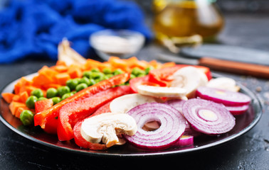 mushrooms with vegetables
