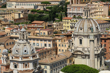 Domes churches of Santa Maria di Loreto and Santissimo Nome di Maria (Most Holy Name of...