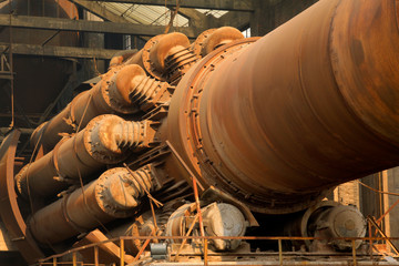 rotary kiln in a cement plant