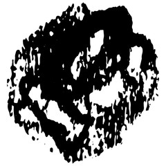 Hand crafted of textured hand drawn circle