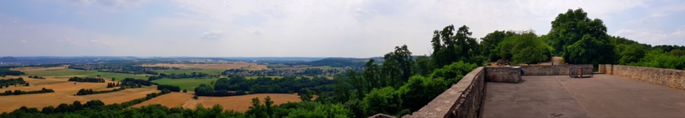 Panoramablick von der Teufelsburg im Saarland