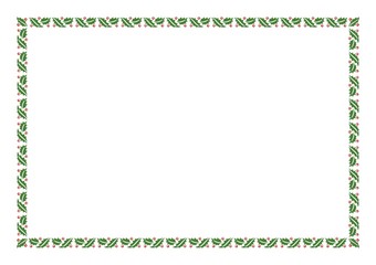 Vector Christmas Holly Border