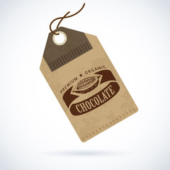 Craft chocolate label design template