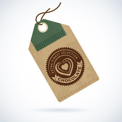 Craft chocolate label design template