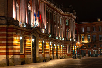 Fototapeta na wymiar Toulouse france evening city