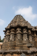 Fototapeta premium Somanathapura temple, Karnataka, India with artistic stone sculpture and carvings.