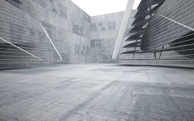 Empty dark abstract concrete smooth interior . Architectural background. 3D illustration and rendering