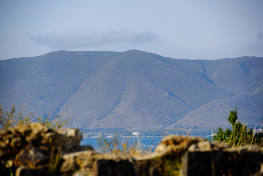 Panoramic view of Lake Sevan, Armenia