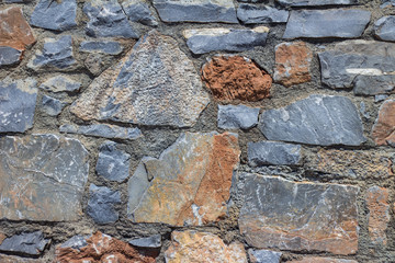 colorful stone wall