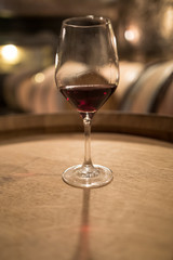 verre de vin en cave