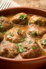 Homemade Albondigas with Spanish sauce