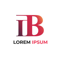 IB Letter creative bussines company Logo Design Template