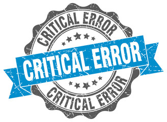 critical error stamp. sign. seal