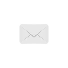 Vector mail icon. Envelope realistic sign. Element for design interface mobile app or website. Message symbol