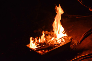 Naklejka premium campfire