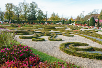 baroque garden with flowers in Ludwigsburg, Germany