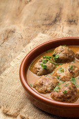 Homemade Albondigas with Spanish sauce