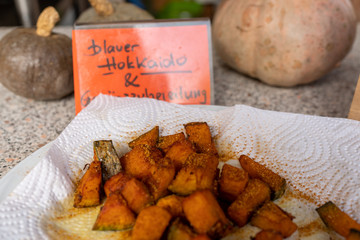 fried pumpkin blue Hokkaido