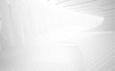 Naklejka premium Abstract white interior of the future. 3D illustration and rendering