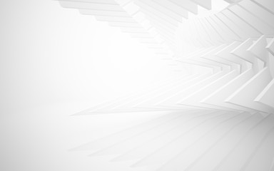 Abstract white interior of the future. 3D illustration and rendering
