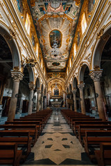 Fototapeta na wymiar The interior of the Matera Cathedral (Cattedrale di Maria Santissima della Bruna), in Matera, Basilicata, Italy.